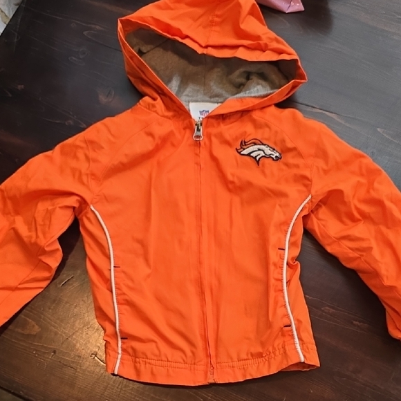 NFL Orange Kids Jacket with Hood Broncos - Picture 1 of 3